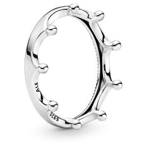 Sterling SIlver Polished Crown ring